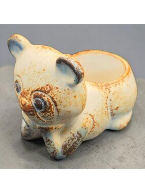 1970s Counterpoint Japan Panda Bear Ceramic Votive Holder Vintage Candle Holder